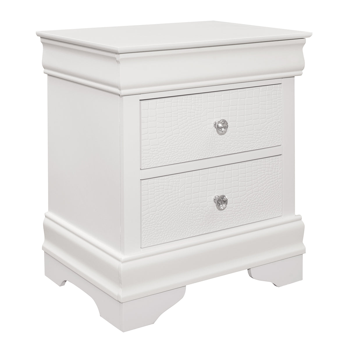 Lana White LED Upholstered Panel Bedroom Set 1556