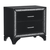 Salon LED Black Pearlescent Bedroom Set 1572