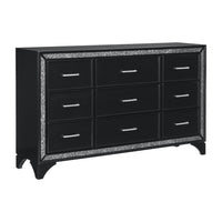 Salon LED Black Pearlescent Bedroom Set 1572