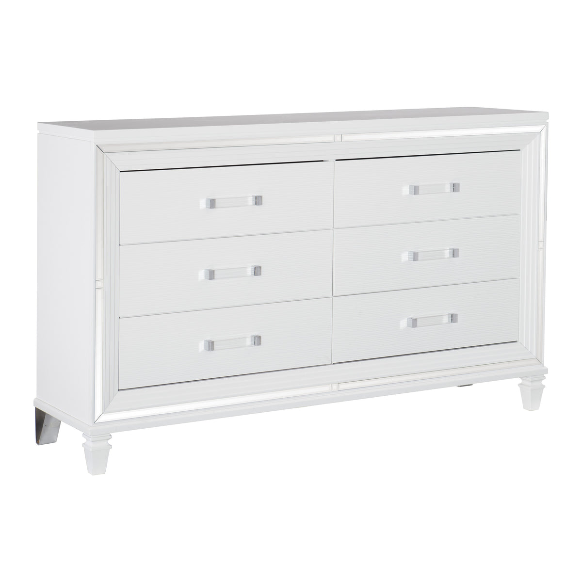 Tamsin White LED Storage Platform Bedroom Set 1616