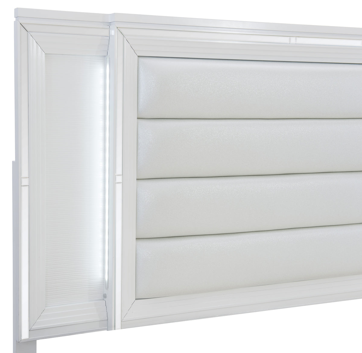 Tamsin White LED Storage Platform Bedroom Set 1616