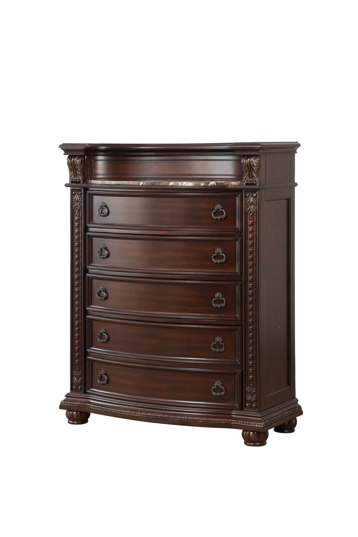 Cavalier Dark Cherry Upholstered Bedroom Set  1757 - Harwin Furniture