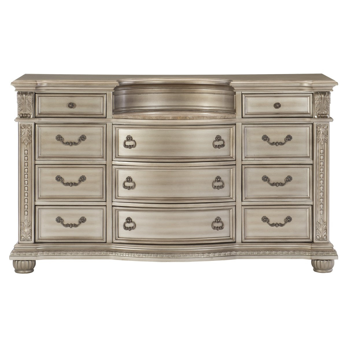 Cavalier Silver Upholstered Bedroom Set  1757