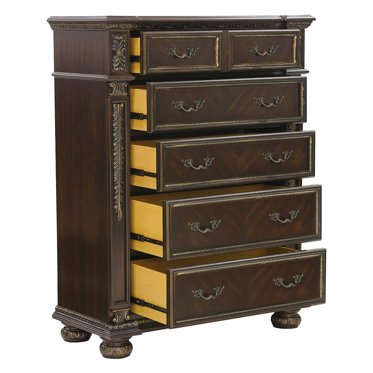 Catalonia Cherry  Panel Bedroom Set 1824 - Harwin Furniture