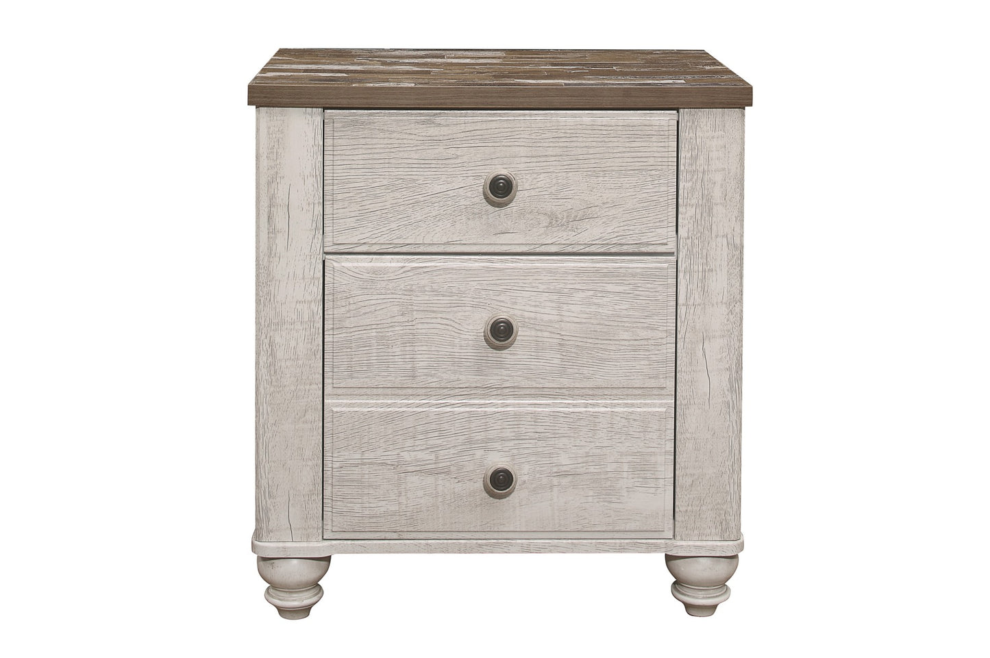 Nashvill Antique White Panel Bedroom Set 1903