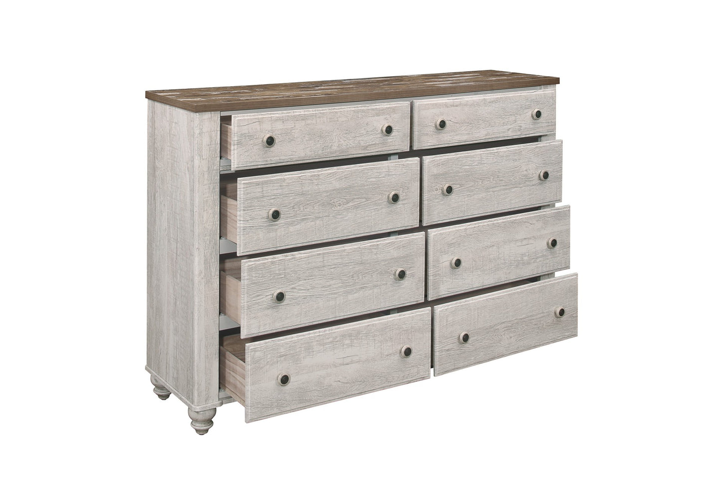 Nashvill Antique White Panel Bedroom Set 1903