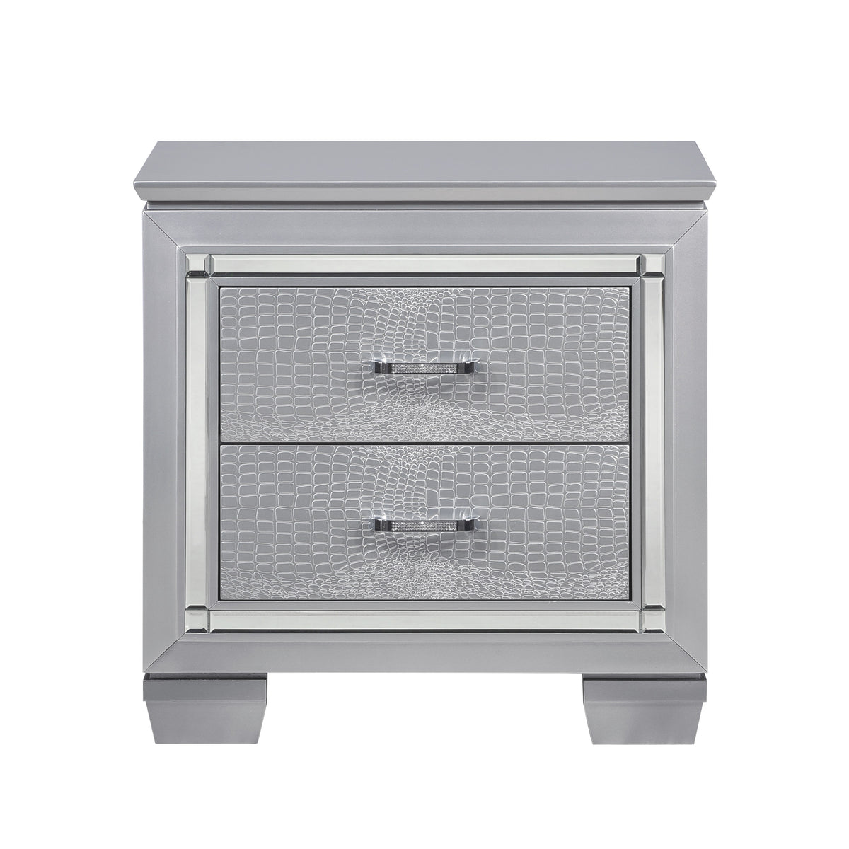 Allura Silver LED Panel Bedroom Set 1916 - Harwin Furniture