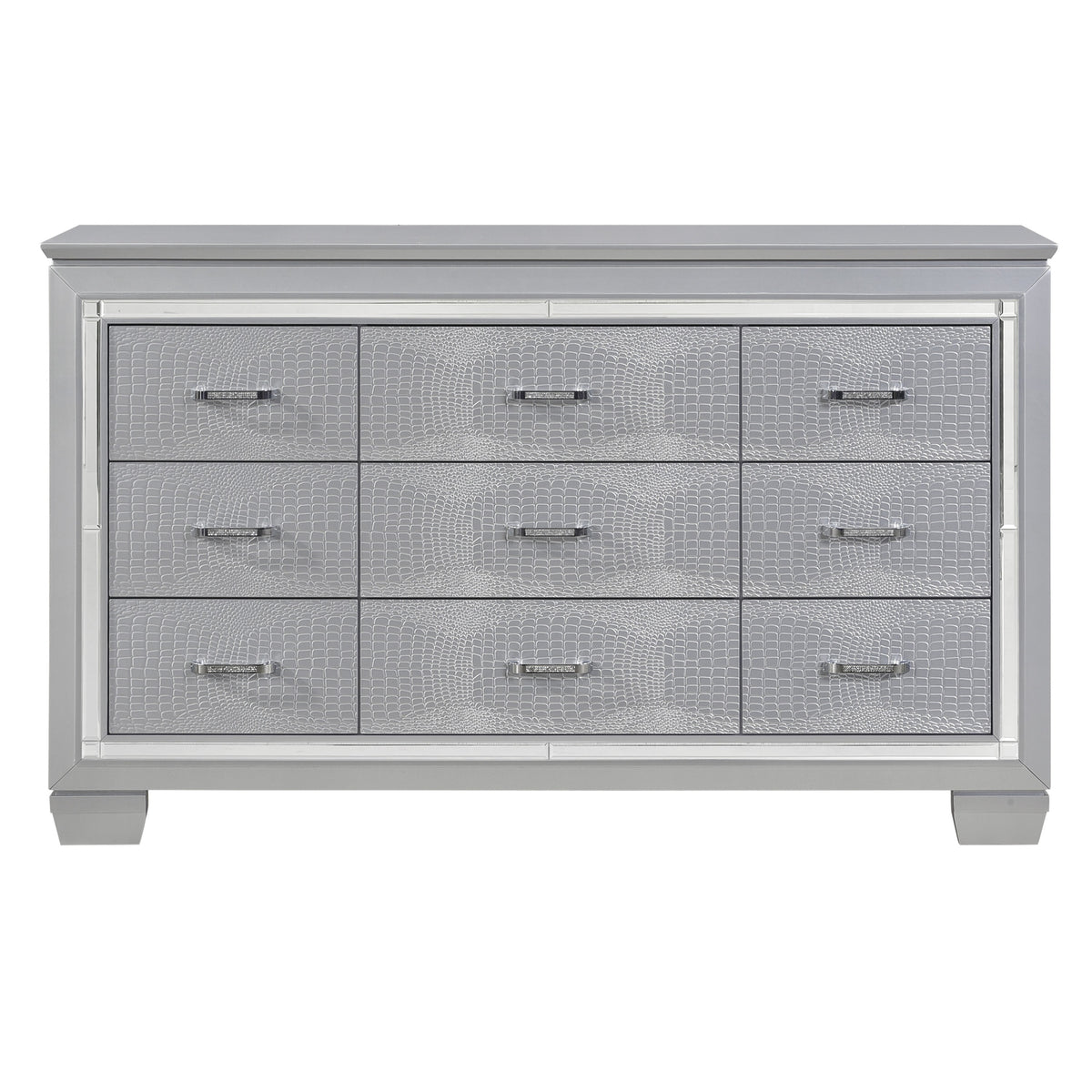 Allura Silver LED Panel Bedroom Set 1916 - Harwin Furniture