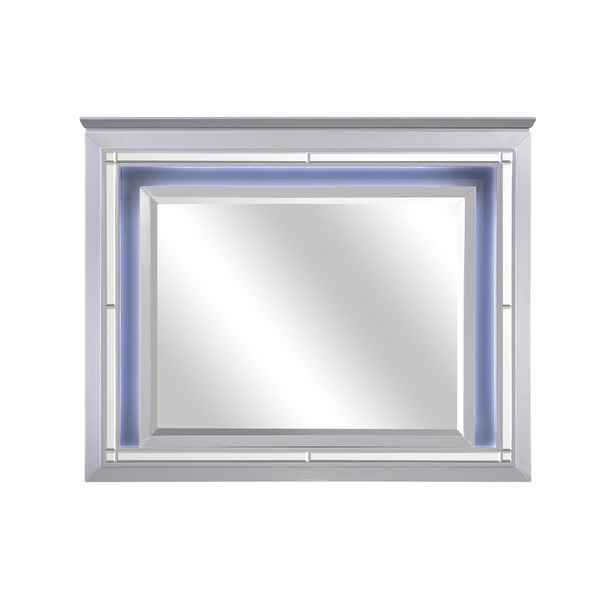 Allura Silver LED Panel Bedroom Set 1916 - Harwin Furniture