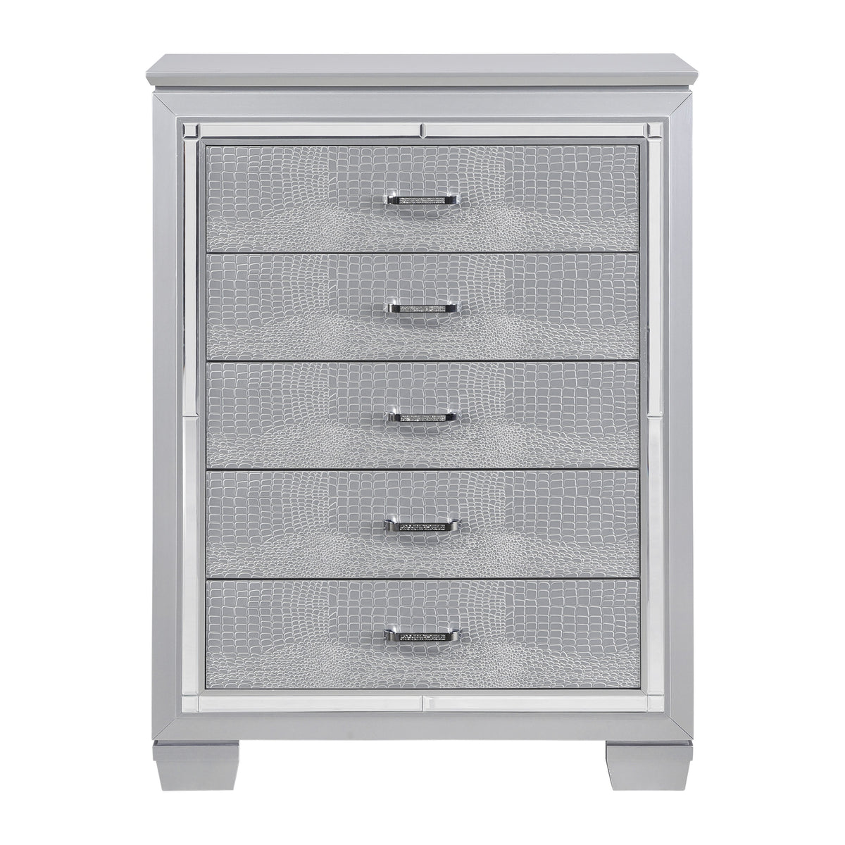 Allura Silver LED Panel Bedroom Set 1916 - Harwin Furniture