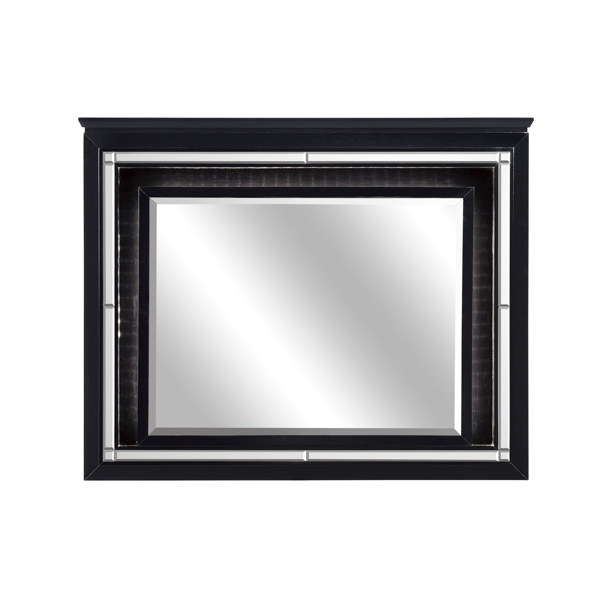Allura Black LED Panel Bedroom Set 1916 - Harwin Furniture