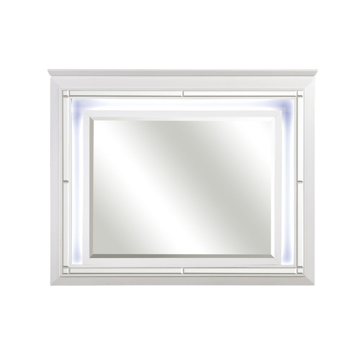 Allura White LED Panel Bedroom Set 1916 - Harwin Furniture
