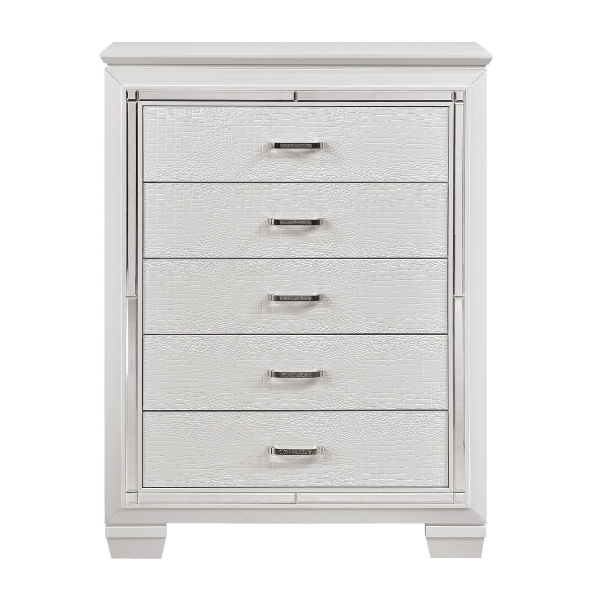 Allura White LED Panel Bedroom Set 1916 - Harwin Furniture