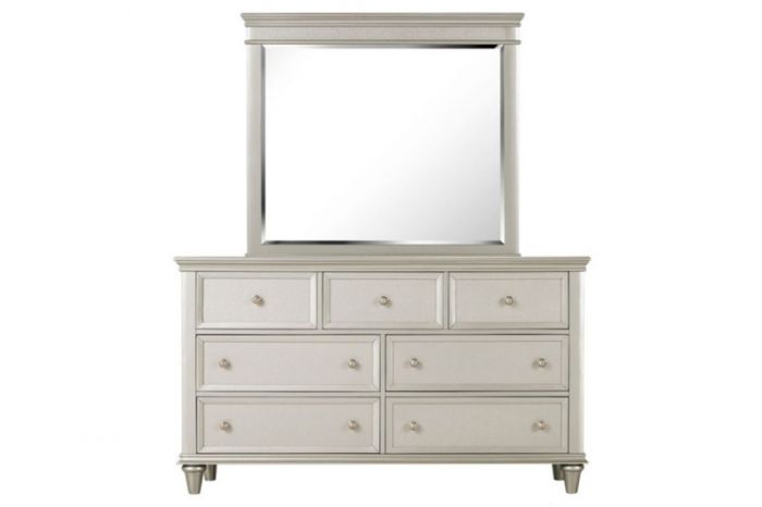Celandine Silver Upholstered  Panel Bedroom Set 1928 - Harwin Furniture