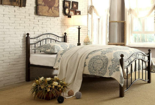 Averny Black/Brown Twin Metal Platform Bed | 2020