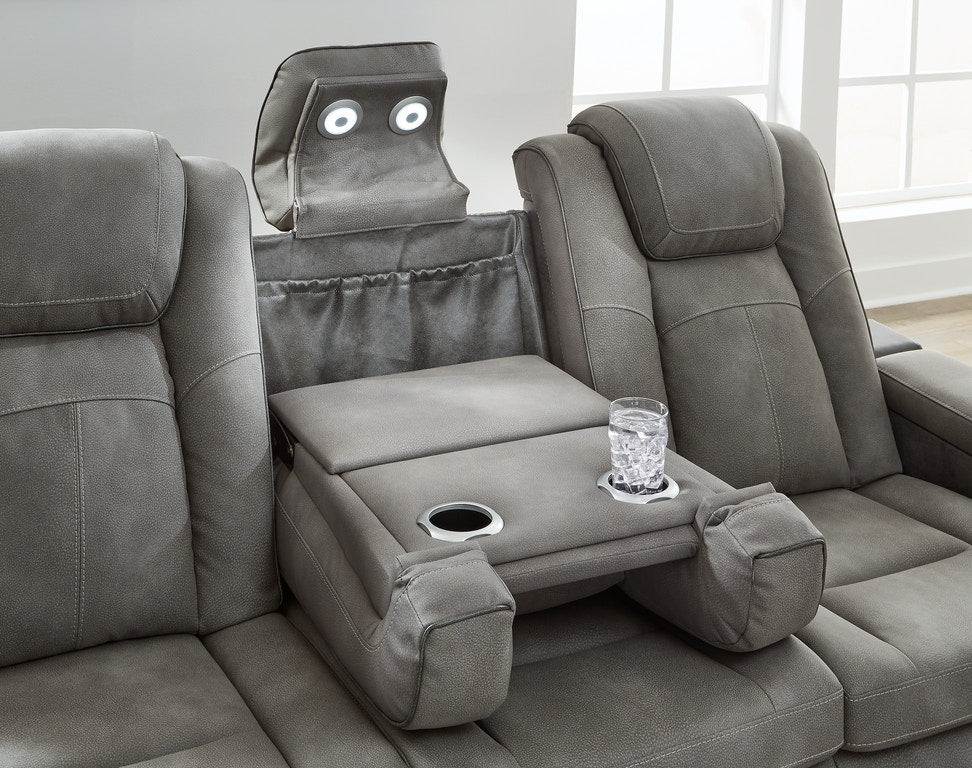 Next Gen DuraPella Slate POWER Reclining Sofa and Loveseat 22004