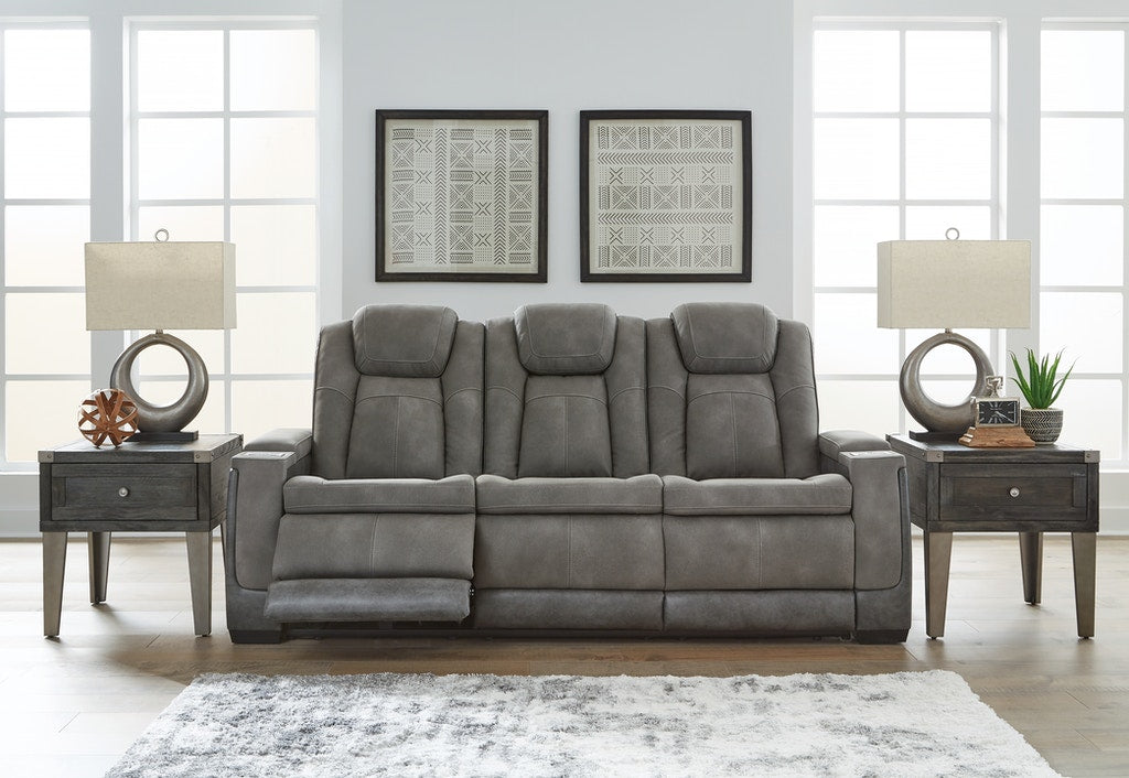 Next Gen DuraPella Slate POWER Reclining Sofa and Loveseat 22004