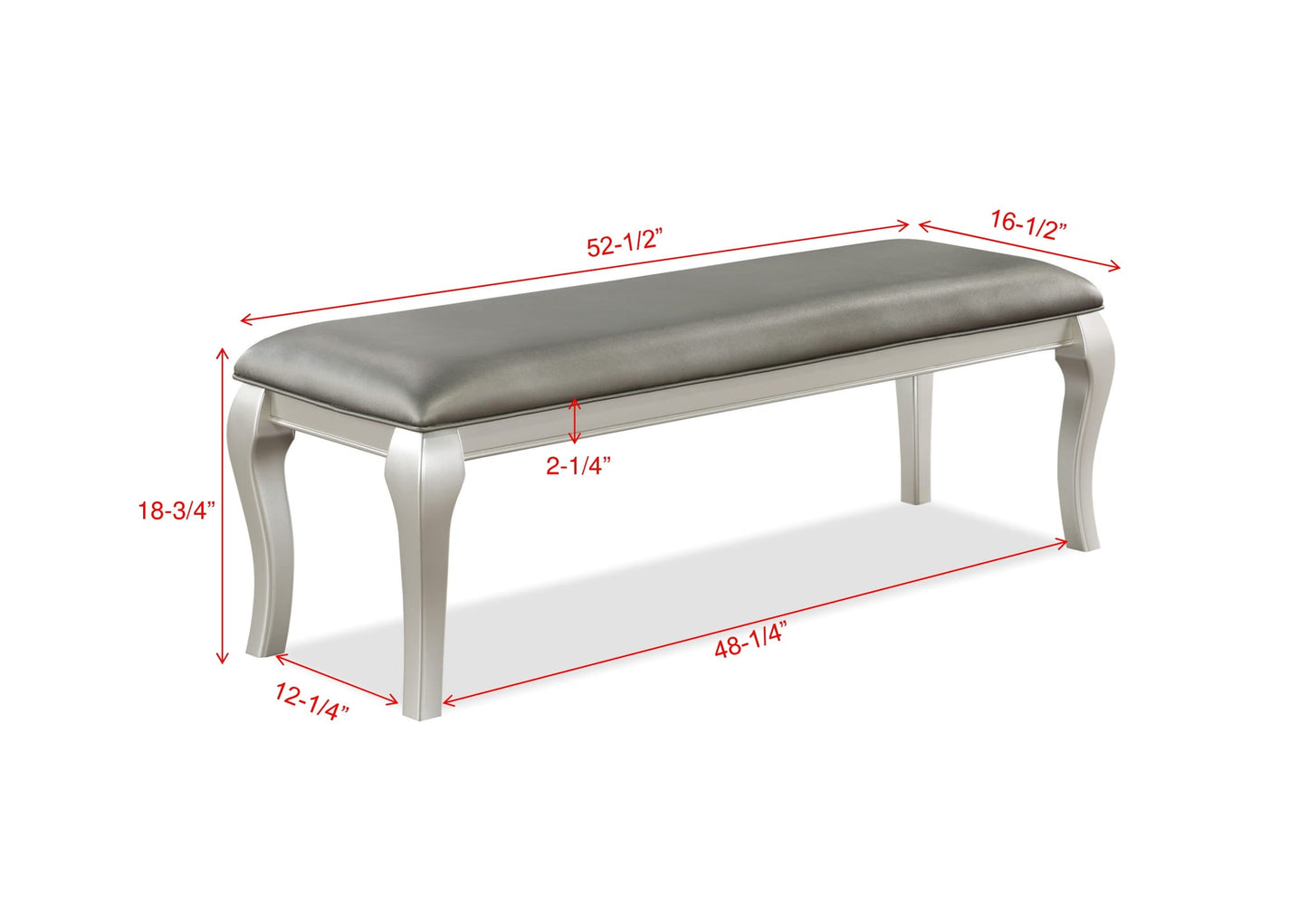 Caldwell Silver Champagne Extendable Dining Set 2264