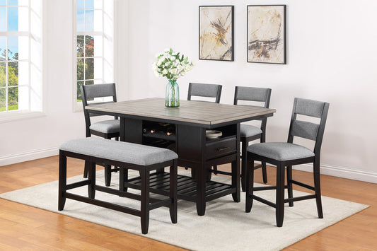 Frey Black/Gray Counter Height Set 2716