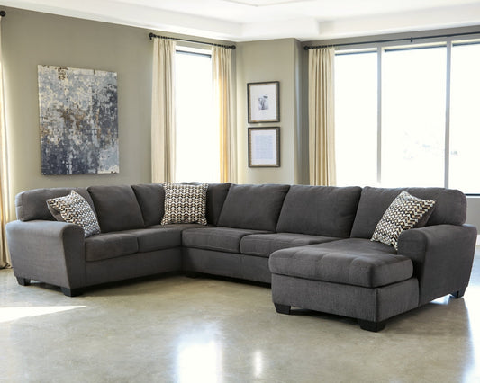 Ambee Slate 3-Piece Sectional with Chaise RAF| 28620