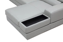 Load image into Gallery viewer, Pella Grey Leather Match  Sectional MI5106