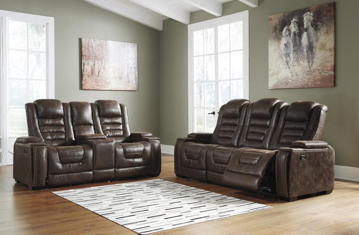 Game Zone Bark POWER Reclining Sofa & Loveseat 38501