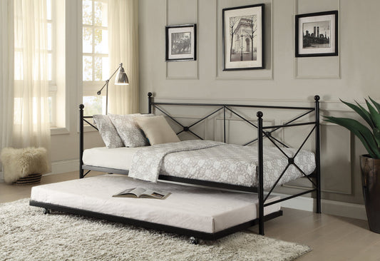 Jones Black Metal Daybed with Trundle | 4964