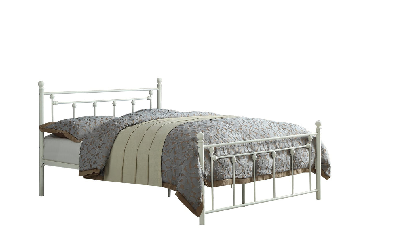 Lia White Full Metal Platform Bed | 2048