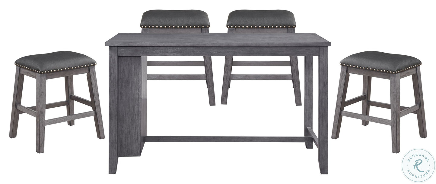Timbre Gray 5pc Counter Height Set 5603