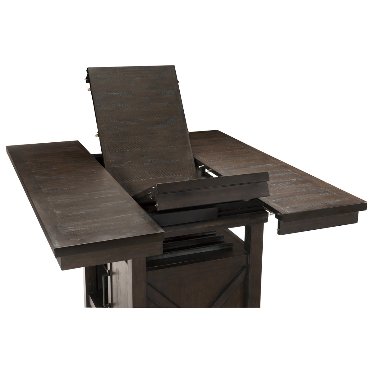 Oxton Dark Cherry/Gray Fabric Extendable Counter Height Set 5655