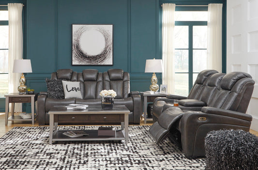 Turbulance Quarry Power Reclining Sofa and Loveseat 85001