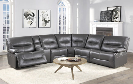 Dyersburg Grey POWER Reclining Sectional   9579