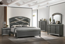 Load image into Gallery viewer, Adira Gray LED Upholstered Panel Bedroom Set

B7880