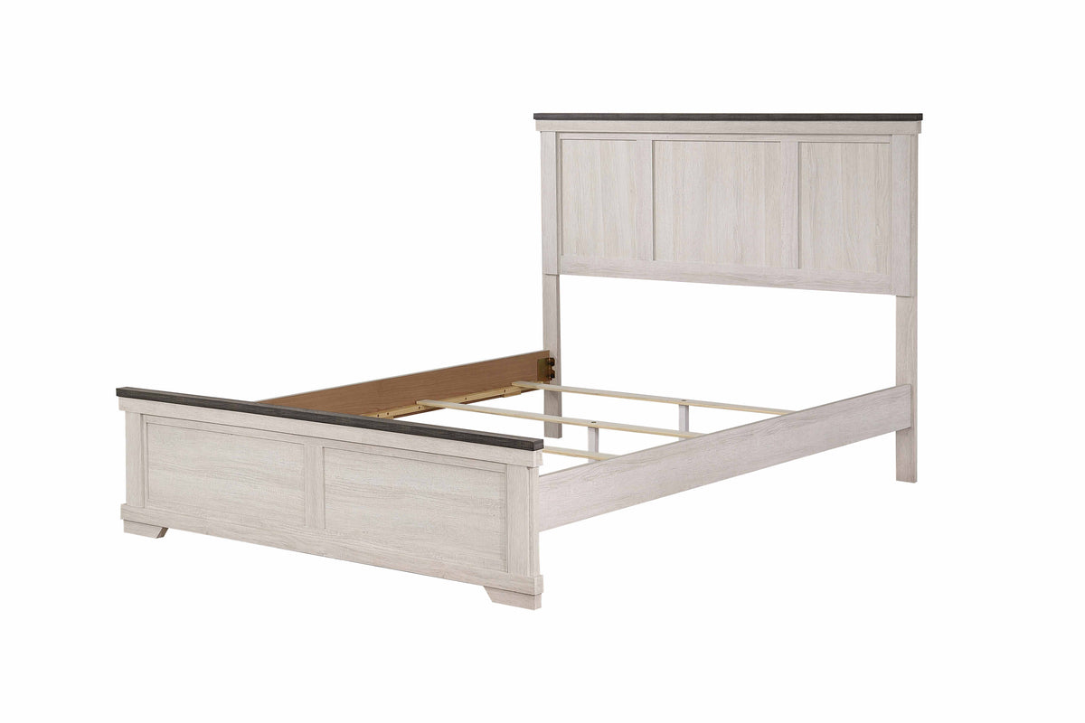Leighton Cream/Brown Panel Bedroom Set B8180