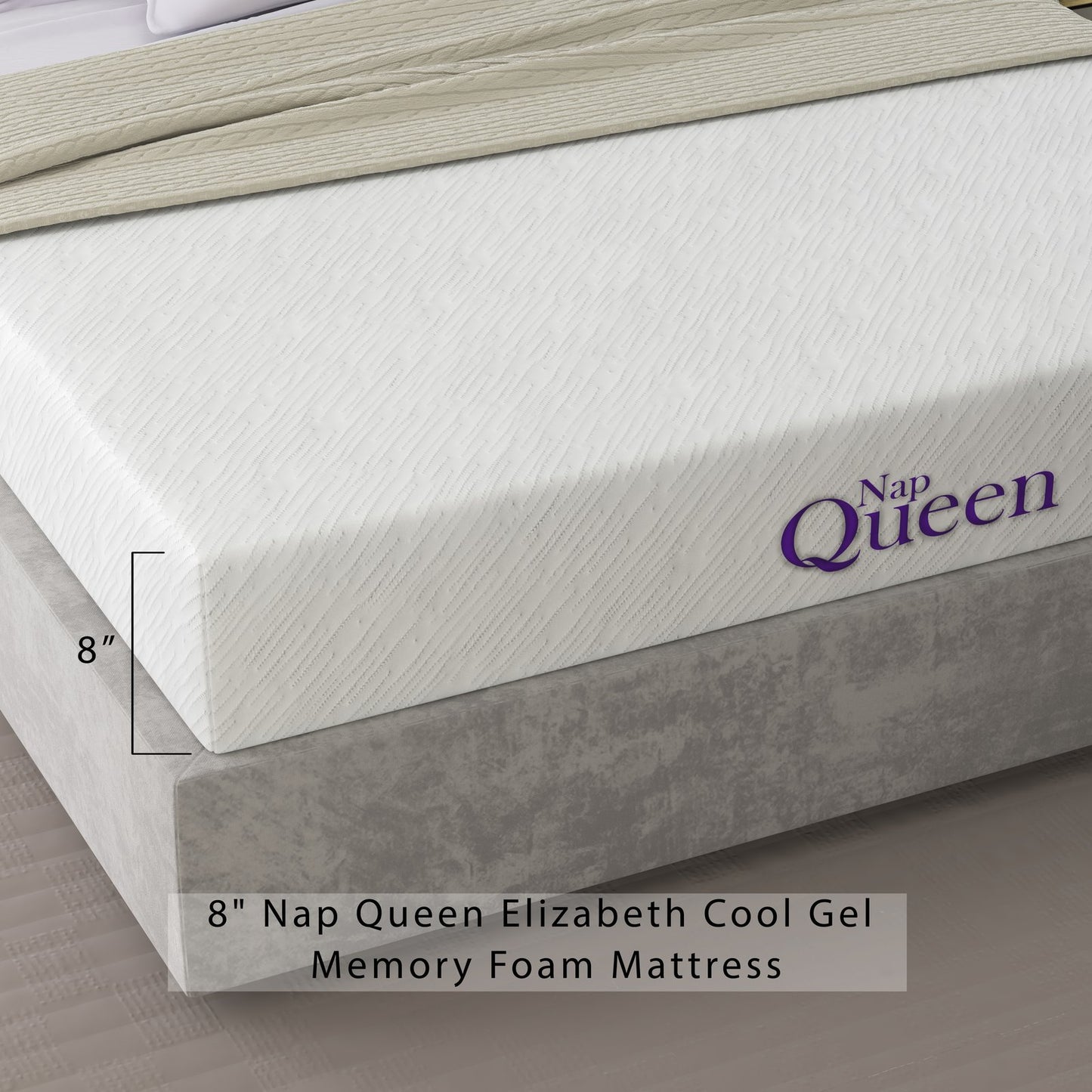 Elizabeth 8" King Gel Memory Foam Mattress (MEDIUM FIRM)