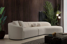 Load image into Gallery viewer, Cloe Ivory Boucle Curved RAF Sectional