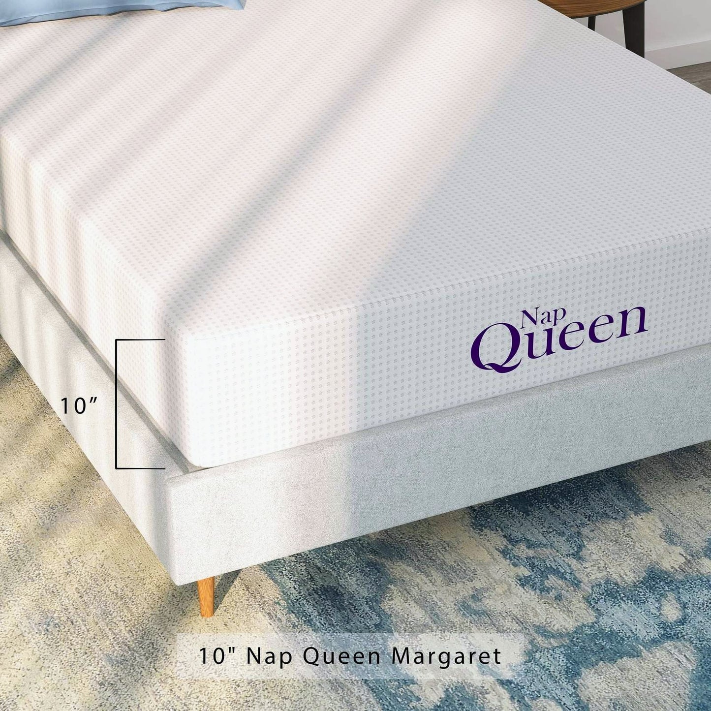 MARGARET 6" TWIN MEDIUM CHARCOAL INFUSED VISCOELASTIC MEMORY FOAM MATTRESS