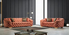 Load image into Gallery viewer, Lupino Orange Velvet Sofa &amp; Loveseat