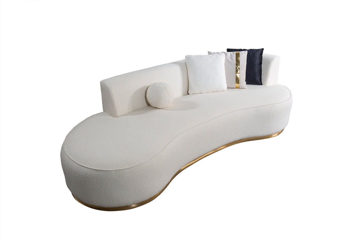Ella Ivory Boucle 106" Chaise Lounge