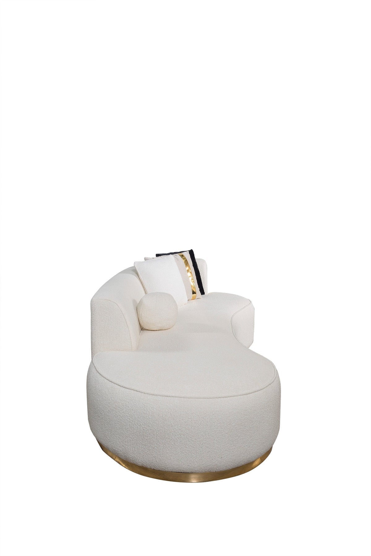 Ella Ivory Boucle 106" Chaise Lounge