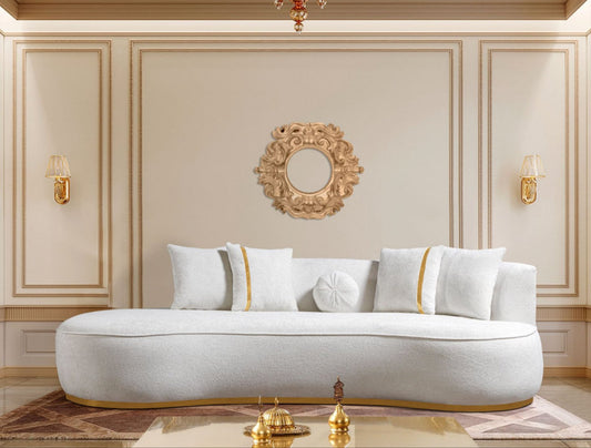 Ella Ivory Boucle 106" Chaise Lounge