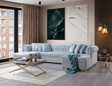 Load image into Gallery viewer, Lauren Pearl Velvet Double Chaise Sectional