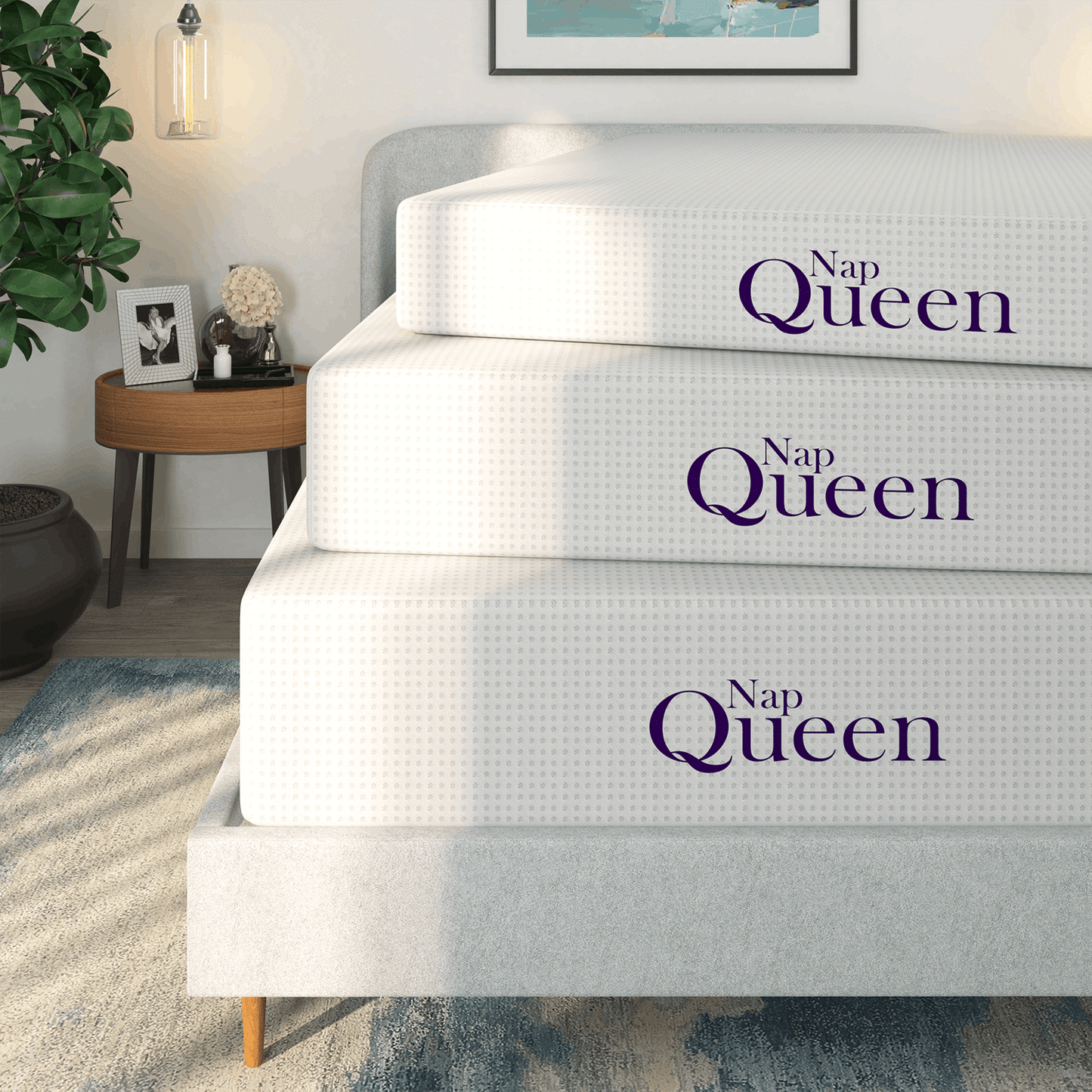 MARGARET 10"KING MEDIUM CHARCOAL INFUSED VISCOELASTIC MEMORY FOAM MATTRESS