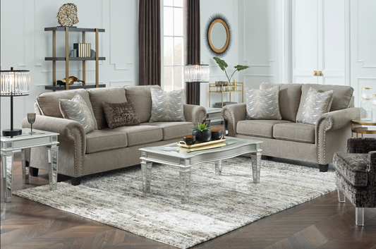 Shewsbury Pewter Sofa and Loveseat 47202