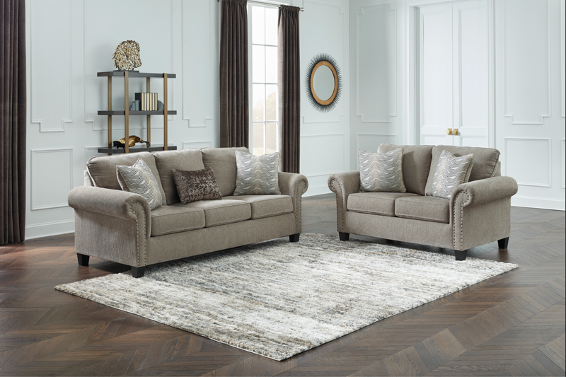 Shewsbury Pewter Sofa and Loveseat 47202