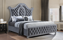 Load image into Gallery viewer, Cameo Gray Upholstered Panel Bedroom Set B2100