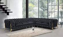 Load image into Gallery viewer, Lori Black Velvet Sectional MI 1346A