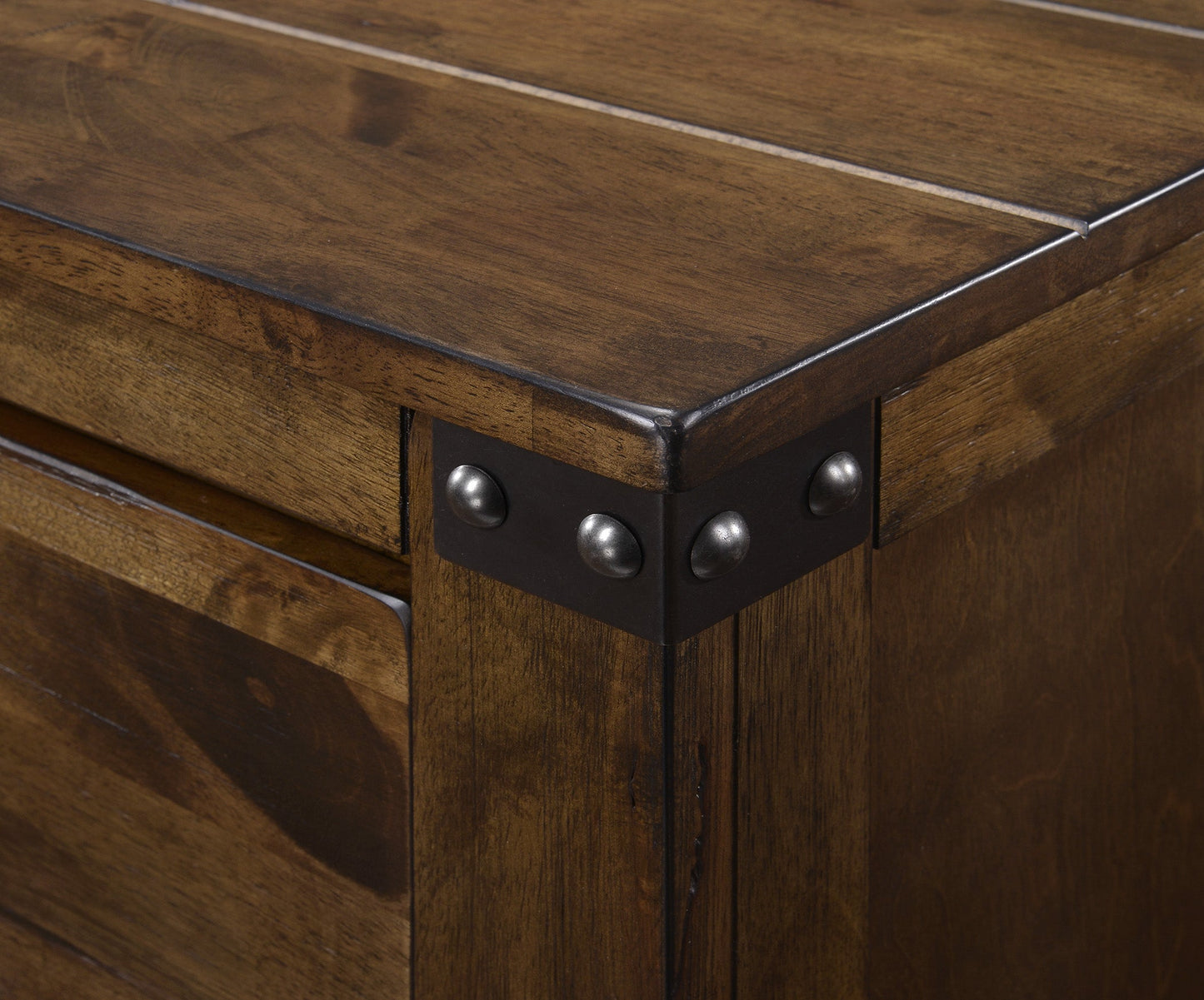 Curtis Rustic Brown Panel Bedroom Set | B4810 - Harwin Furniture