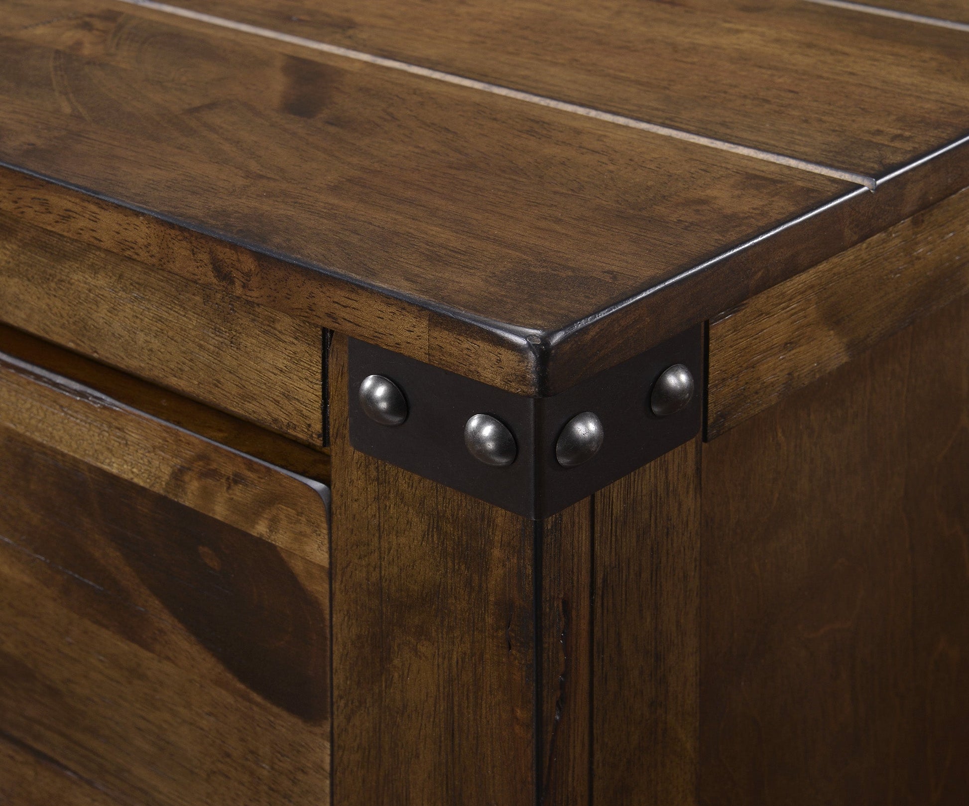 Curtis Rustic Brown Panel Bedroom Set | B4810 - Harwin Furniture