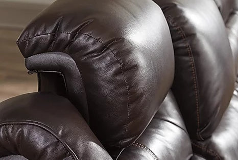 Warnerton Chocolate POWER Reclining Sofa and Loveseat 75407